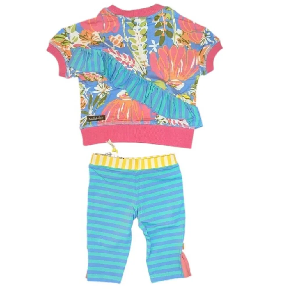 NEW Matilda Jane Born To Be Brave Top Let's Be Loud Crop Leggings Set Outfit 2T